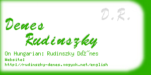 denes rudinszky business card